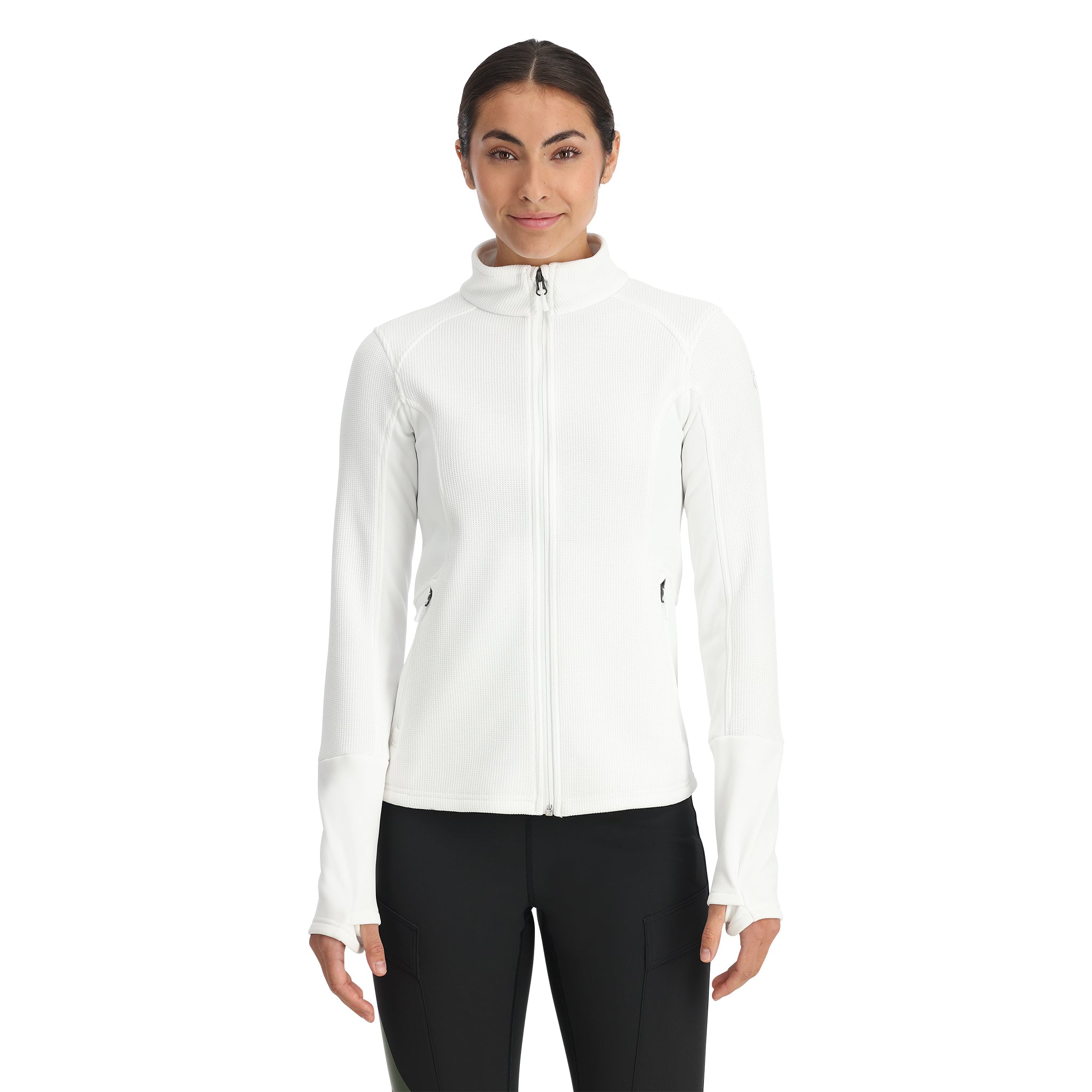Maglione Donna Spyder Bandita Full Zip, Pile Elasticizzato, Con Cappuccio, Tasche Nascoste
