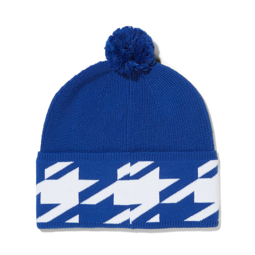 Houndstooth Pom - Electric Blue