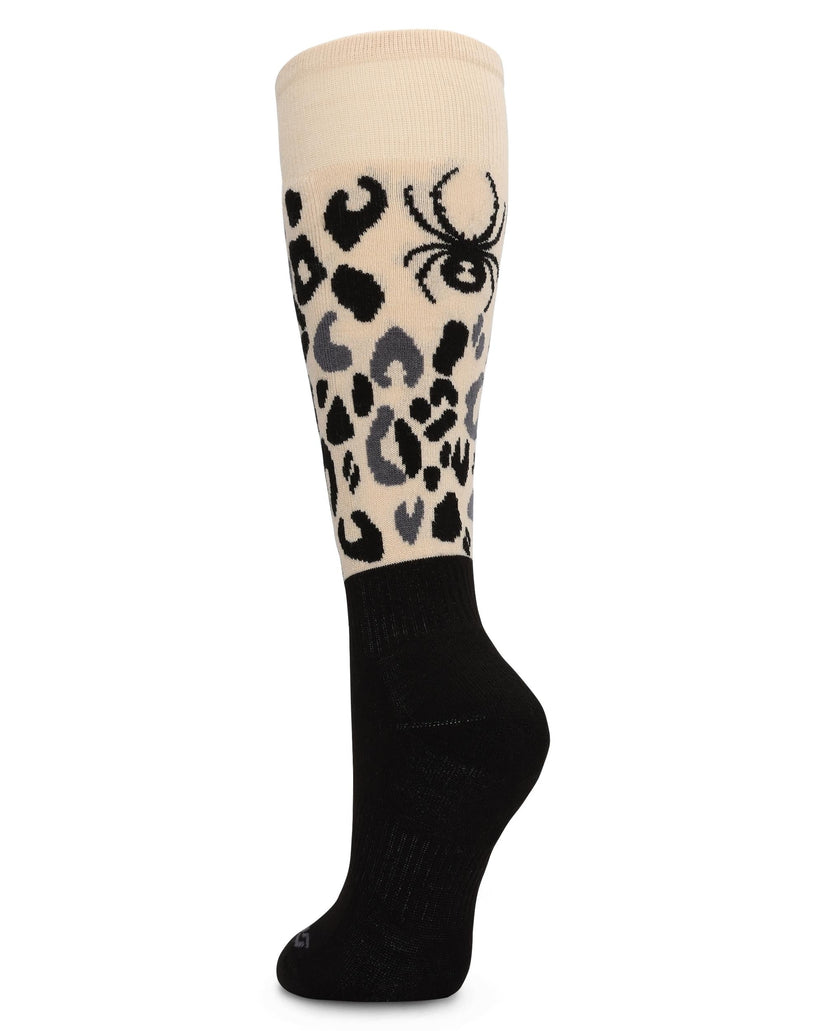 Womens Sweep Ski Socks - Animal Print
