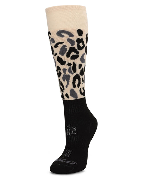 Womens Sweep Ski Socks - Animal Print