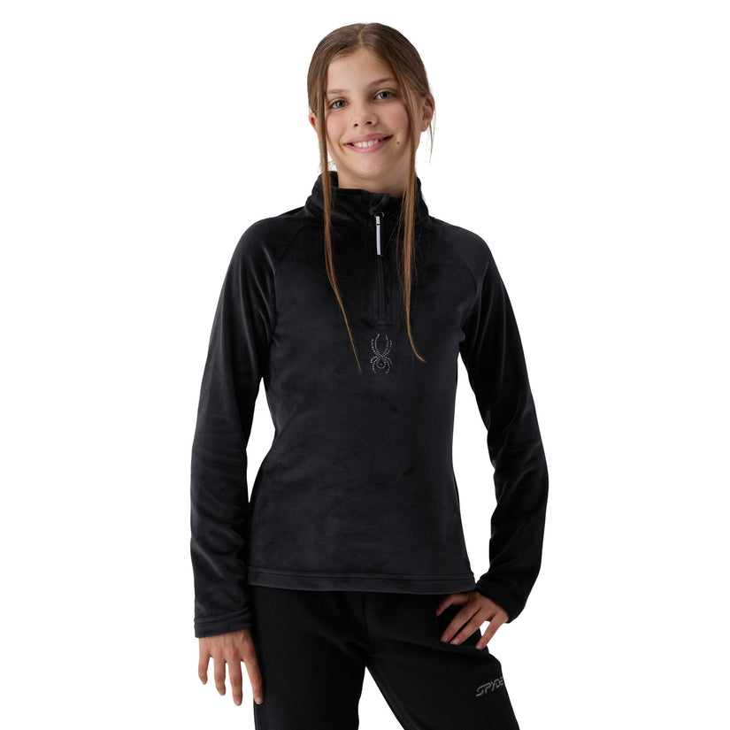 Shimmer Bug Half Zip - Black