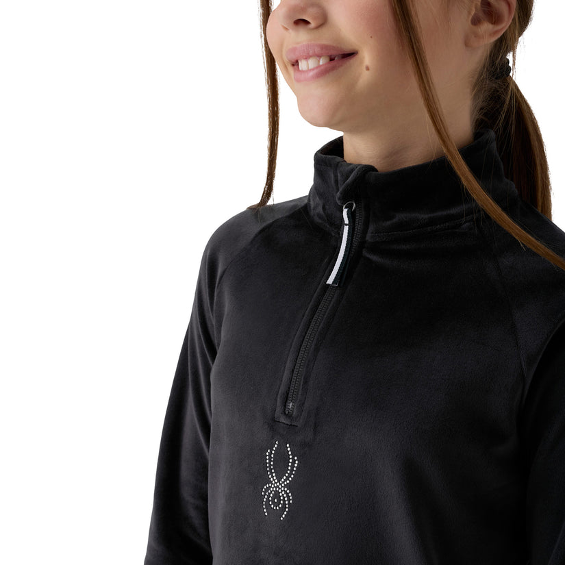 Shimmer Bug Half Zip - Black