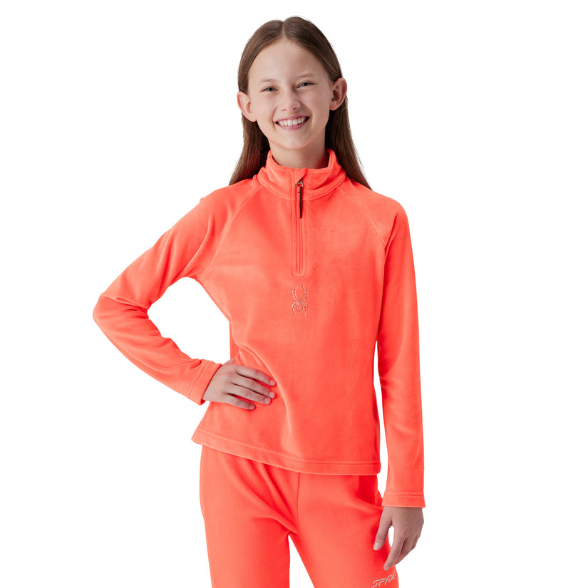 Shimmer Bug Half-Zip - Electric Coral