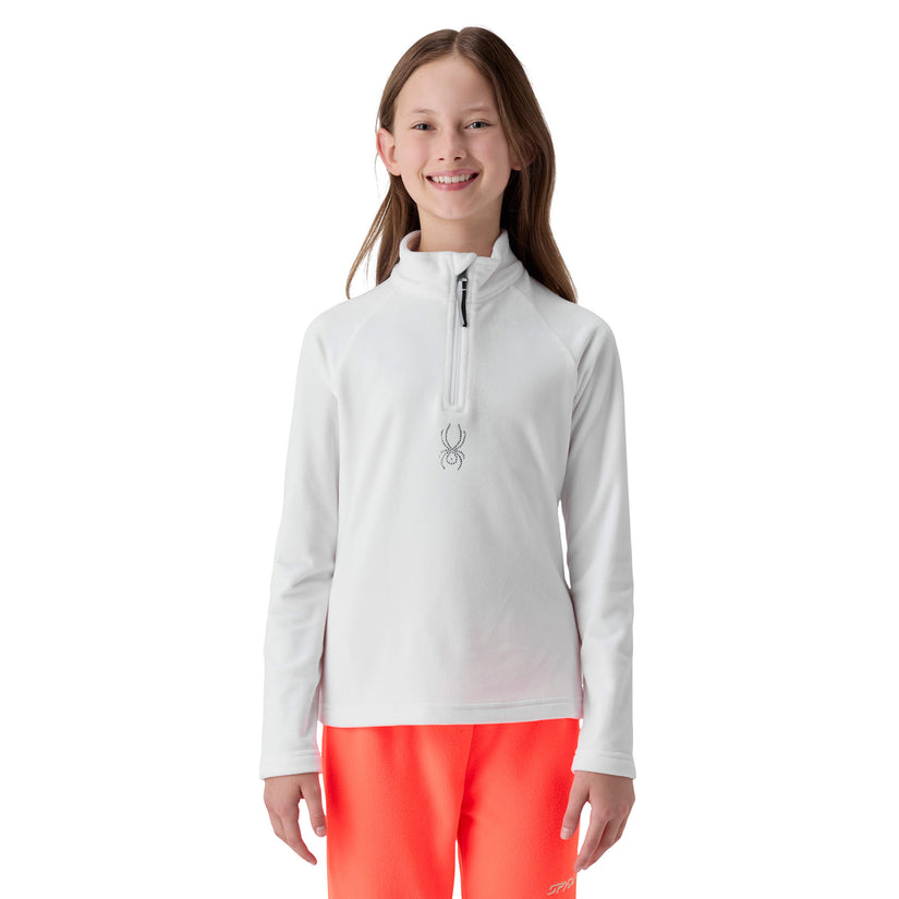 Shimmer Bug Half Zip - White