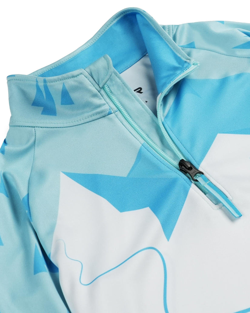 Girls Surface Half Zip - Crystal Blue