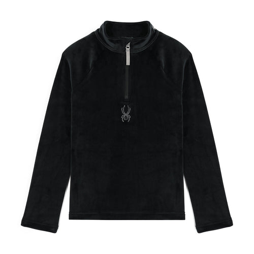 Girls Shimmer Bug Half Zip - Black
