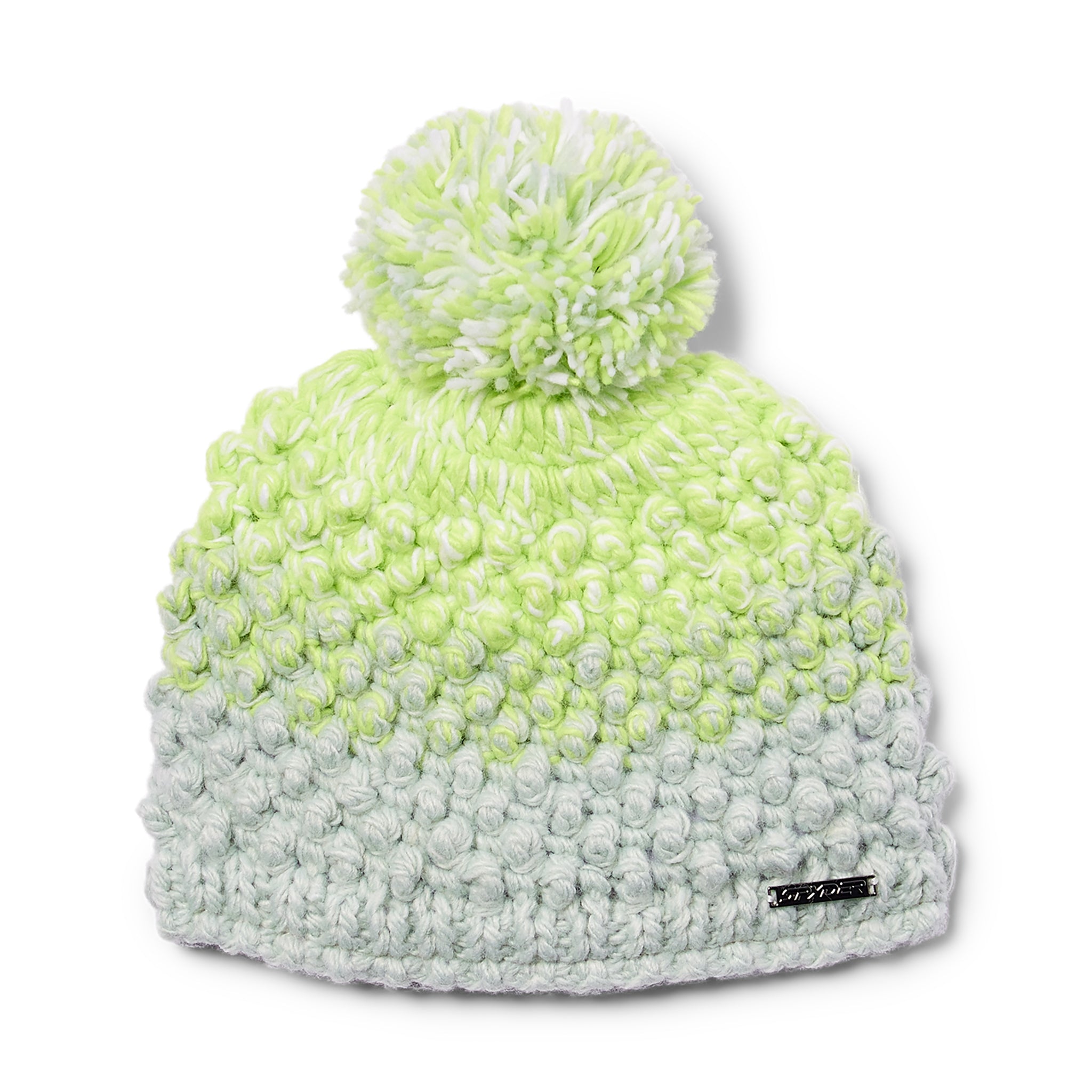 Gorro Spyder Brrr Berry - Color Morado | Para Mujer | Con Pompon Y Forro Polar