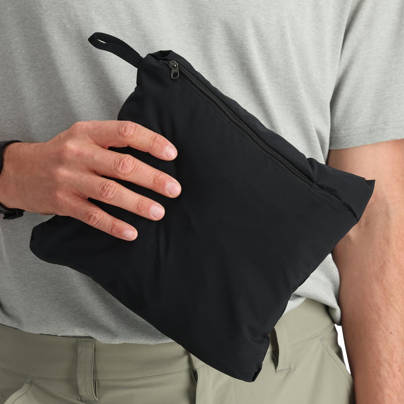 Men Clutch Shell Jacket - Black