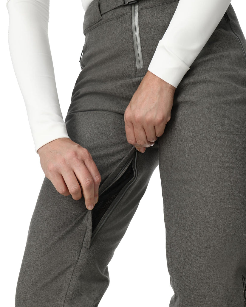 Womens On Piste Melange Bib Pants - Storm Melange