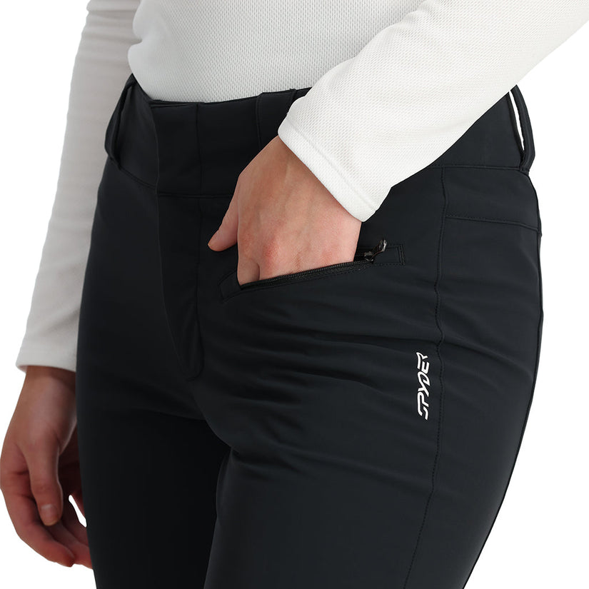 Womens Painted On Softshell Pants - Black