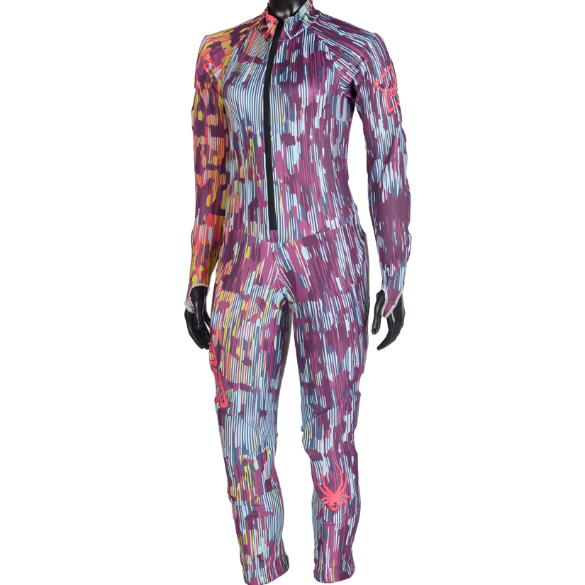 Multicolored racing suit on a white background
