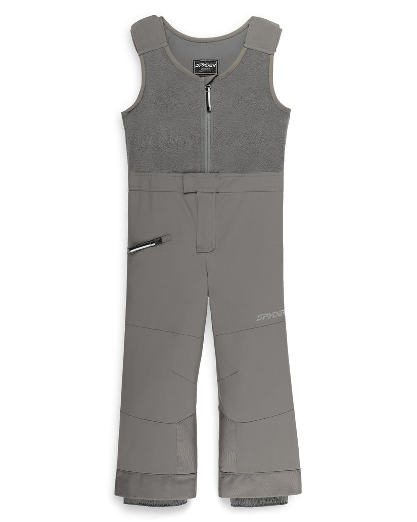 Gray bib overalls on a white background