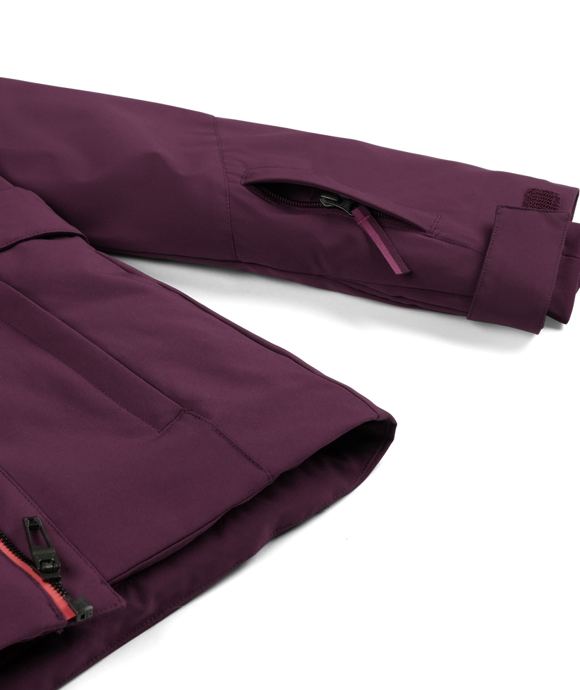 Close up of a Purple jacket on a white background