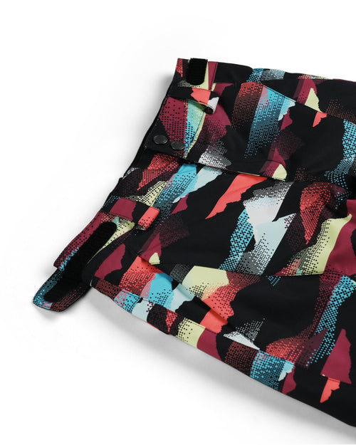 Colorful patterned pants on a white background