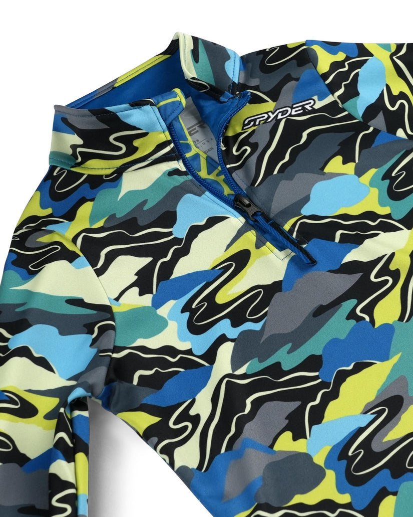 Boys International Half Zip - Cobalt Mountain Clouds