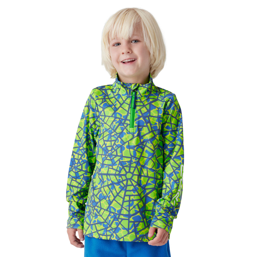 Challenge Half Zip - Strobe Green Webs