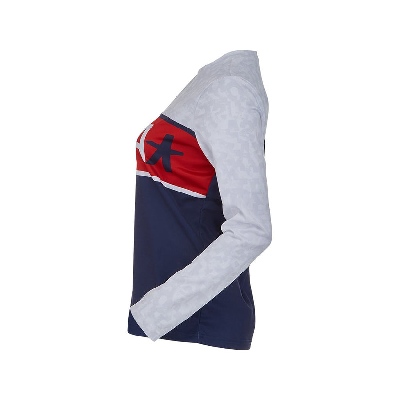 Womens USA Snow Crew - White